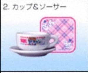 Futari wa Precure Max Heart - Cure Black - Mepple - Mipple - Porun - Bandai Shokugan - Candy Toy - Miniature - Precure Pretty Dish  (2) - Cup & Saucer (Bandai)