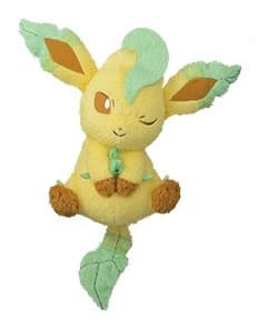 Pocket Monsters Sun & Moon - Leafia - Kutsurogi Time - Pocket Monsters Dekkai Nuigurumi (Banpresto)