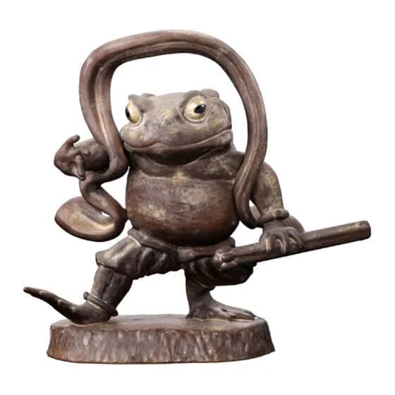 Original - Art in Gashapon - Art in Gashapon: Frog Statues of Kongo Rikishi (4) - Gashapon - Frog Statues of Kongo Rikishi: Ungyo - Wooden Colored (Bandai) 1