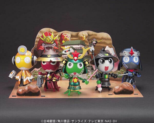 Keroro Gunsou - Dororo Heichou - Giroro Gochou - Kururu Souchou - Tamama Nitouhei - Keroro Gunsou Plamo Collection (DX-04) - Musha Keroro Platoon Set (Bandai)